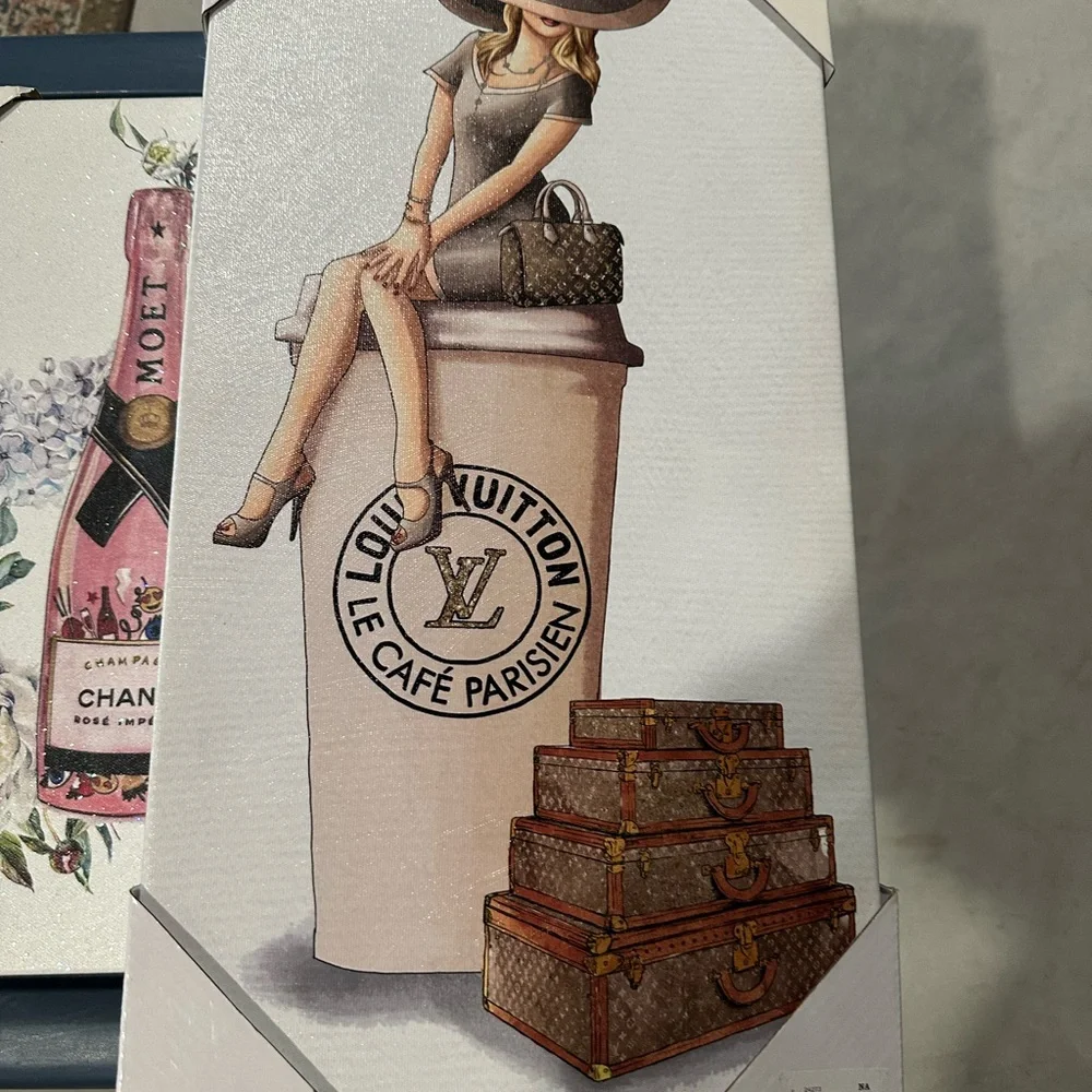 Bundle of 4 Fashion Illustration Canvas Set - Picture 4 of 5